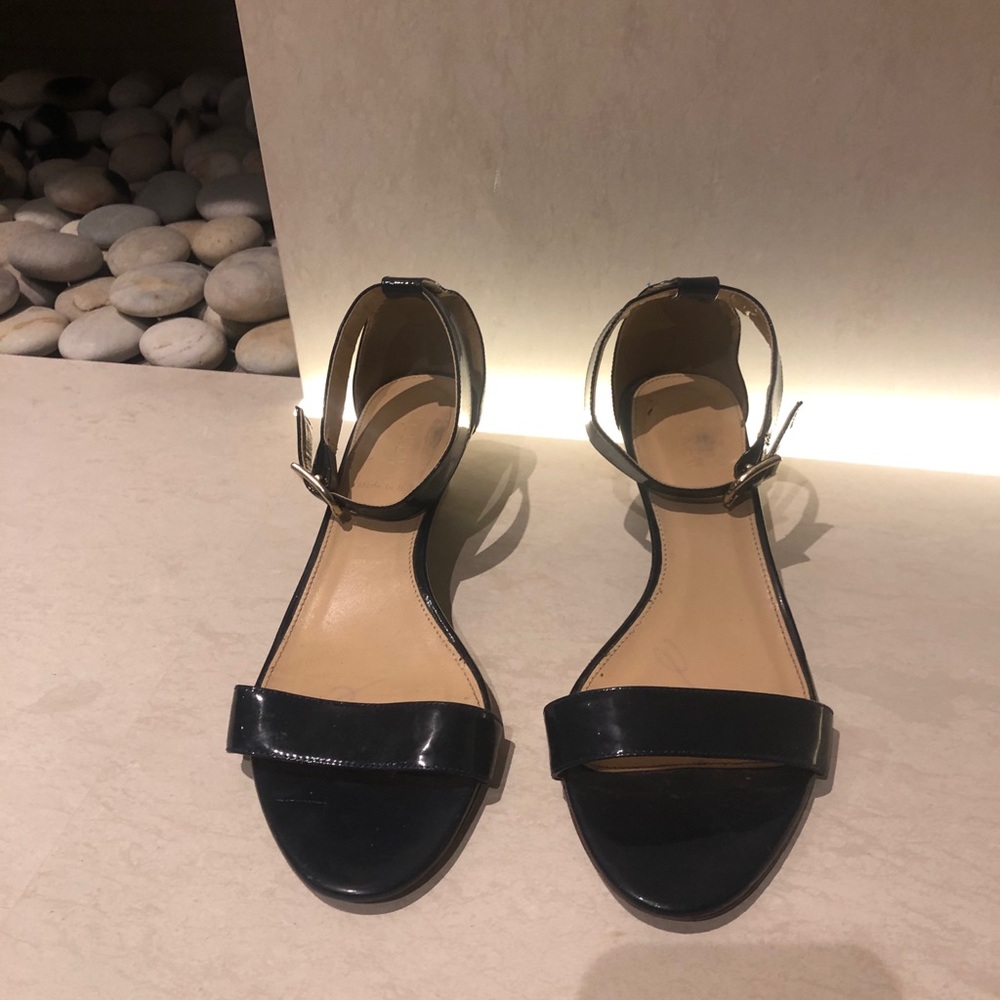 J.Crew “Lillian” Patent Leather Low Wedges👡